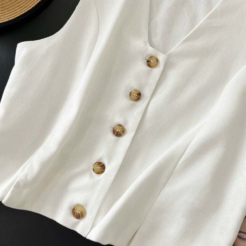 Foreign Trade Women's Clothing Original Tail Single Cut Label Genuine Casual Linen